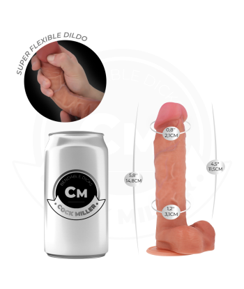 COCK MILLER - DILDO HIPERREALÍSTICO ARTICULABLE 14,8 CM