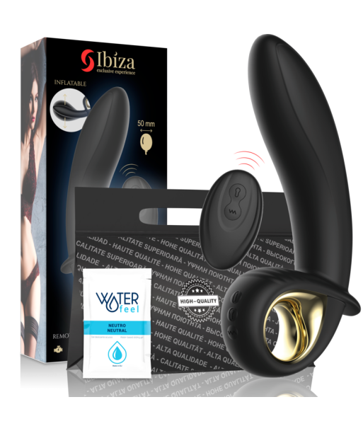 IBIZA - POTENTE VIBRADOR HINCHABLE ANAL-VAGINAL CONTROL REMOTO