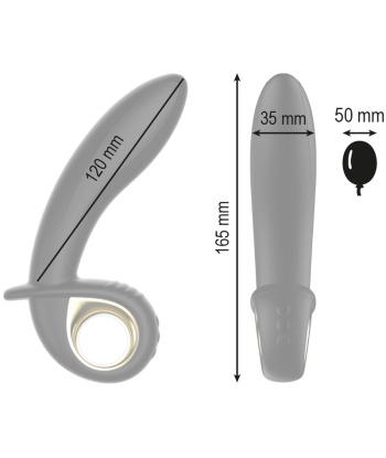 IBIZA - POTENTE VIBRADOR HINCHABLE ANAL-VAGINAL CONTROL REMOTO