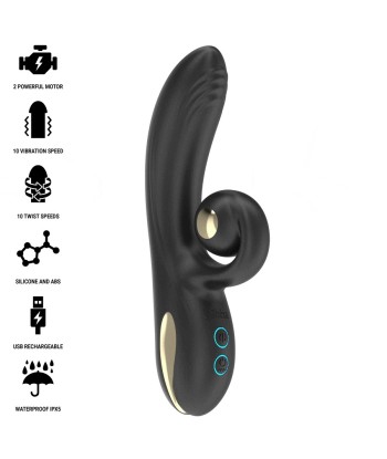 IBIZA - VIBRADOR TWISTER CON ESTIMULADOR CURVE Y VIBRO-ROTACIÓN