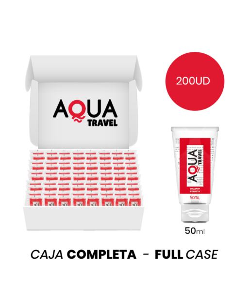 MOQ 200 - AQUA TRAVEL LUBRICANTE BASE AGUA SABOR PIRULETA - 50 ML