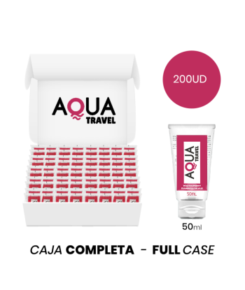 MOQ 200 - AQUA TRAVEL LUBRICANTE BASE AGUA SABOR FRAMBUESA SALVAJE - 50 ML