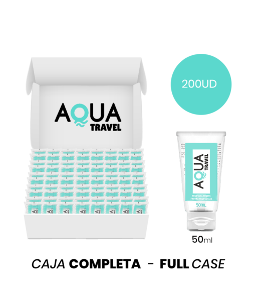 MOQ 200 - AQUA TRAVEL LUBRICANTE BASE AGUA SABOR FRUTAS TROPICALES - 50 ML