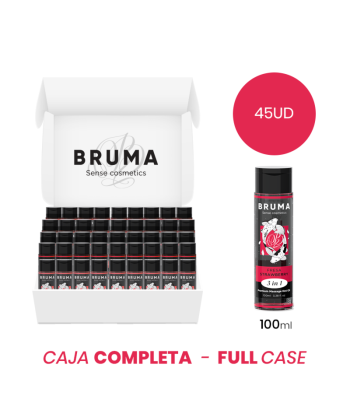 MOQ 45 - BRUMA ACEITE DE MASAJE PREMIUM EFECTO CALOR SABOR FRESA 3 EN 1 - 100 ML