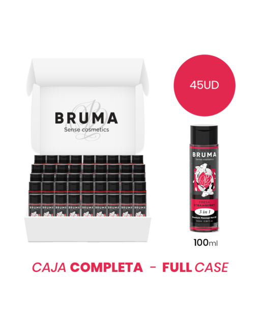 MOQ 45 - BRUMA ACEITE DE MASAJE PREMIUM EFECTO CALOR SABOR FRESA 3 EN 1 - 100 ML MOQ 45 - BRUMA ACEITE DE MASAJE PREMIUM EFECTO CALOR SABOR FRESA 3 EN 1 - 100 ML