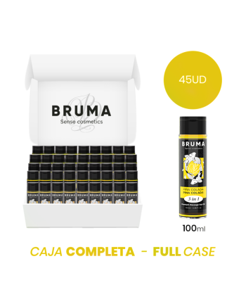 MOQ 45 - BRUMA ACEITE DE MASAJE PREMIUM EFECTO CALOR SABOR PIÑA COLADA 3 EN 1 - 100 ML
