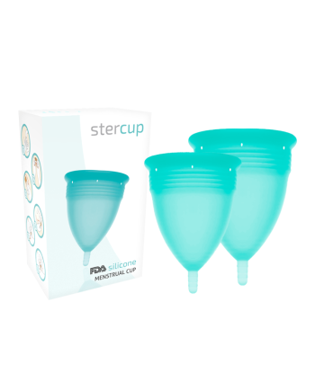 STERCUP - PACK COPA MENSTRUAL SILICONA FDA TALLA S L AQUAMARINA