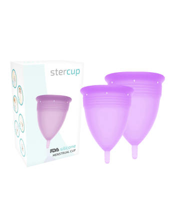 STERCUP - PACK COPA MENSTRUAL SILICONA FDA TALLA S L LILA