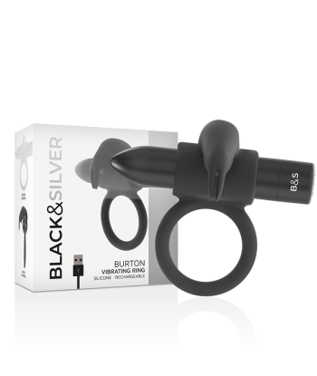 BLACKandSILVER - BURTON ANILLO 10 MODOS VIBRACIÓN NEGRO