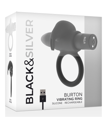 BLACKandSILVER - BURTON ANILLO 10 MODOS VIBRACIÓN NEGRO