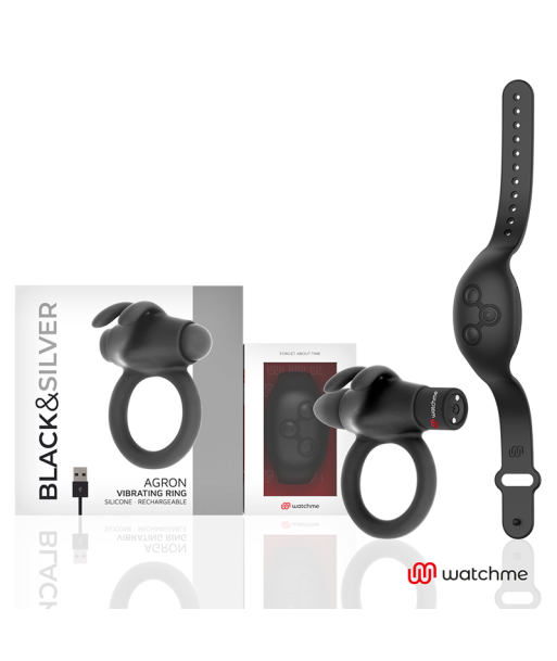 BLACKandSILVER - AGRON REMOTE CONTROL COCKRING WATCHME