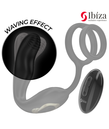 IBIZA - WIGGLE PLUG ANAL ROTADOR CONTROL REMOTO CON VIBRO-PERINEO Y ANILLAS POTENCIADORAS DE PENE