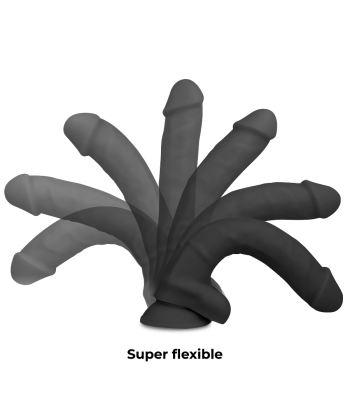 COCK MILLER - DILDO REALÍSTICO SILICONA DENSITY ARTICULABLE NEGRO 18 CM