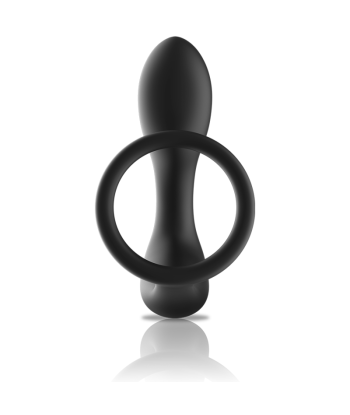BLACKandSILVER - MASAJEADOR ANAL CONTROL REMOTO SILICONA RECARGABLE NEGRO