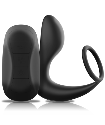 BLACKandSILVER - MASAJEADOR ANAL CONTROL REMOTO SILICONA RECARGABLE NEGRO