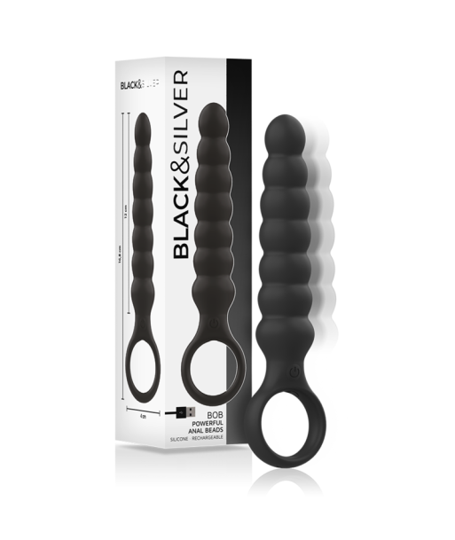BLACKandSILVER - BOB POTENTE VIBRADOR DILATADOR ANAL SILICONA