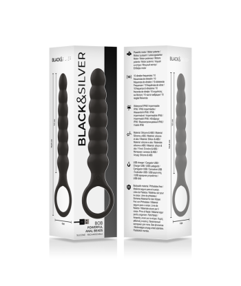 BLACKandSILVER - BOB POTENTE VIBRADOR DILATADOR ANAL SILICONA
