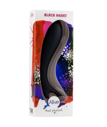 ALIVE - BLACK HEART MASAJEADOR ANAL 15 CM