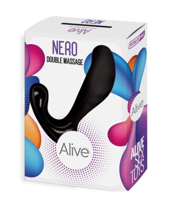 ALIVE - NERO DOBLE MASAJEADOR ANAL and PROSTÁTICO