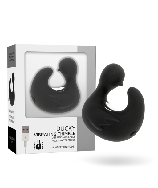 BLACKandSILVER - DEDAL PATO ESTIMULADOR DE SILICONA RECARGABLE DUCKYMANIA BLACKandSILVER - DEDAL PATO ESTIMULADOR DE SILICONA RECARGABLE DUCKYMANIA