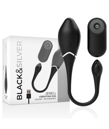 BLACKandSILVER - JENELL HUEVO VIBRADOR RECARGABLE