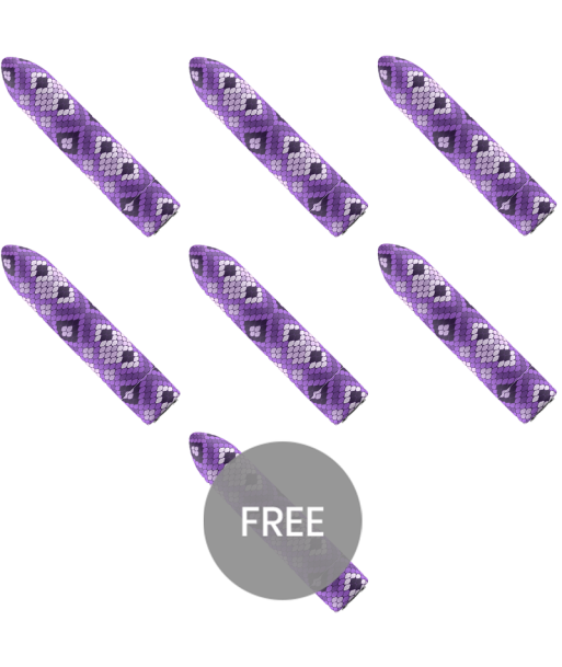CUSTOM BULLETS - BALA RECARGABLE SNAKE LILA 10 INTENSIDADES 6 1 GRATIS CUSTOM BULLETS - BALA RECARGABLE SNAKE LILA 10 INTENSIDADES 6 1 GRATIS