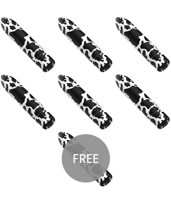 CUSTOM BULLETS - BALA RECARGABLE COW 10 INTENSIDADES 6 1 GRATIS