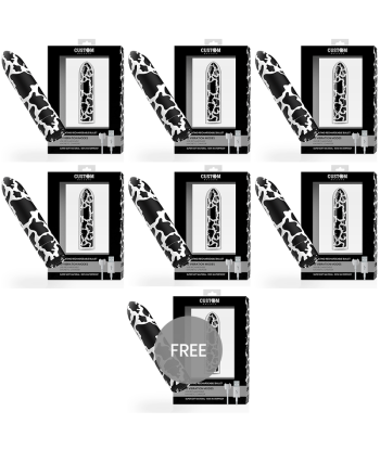 CUSTOM BULLETS - BALA RECARGABLE COW 10 INTENSIDADES 6 1 GRATIS