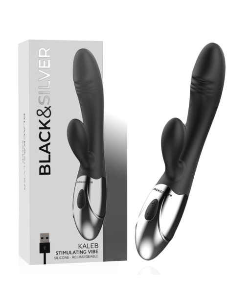 BLACKandSILVER - KALEB VIBRADOR RABBIT SILICON MILTI FUNCION