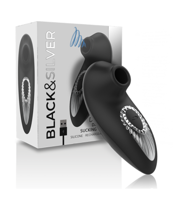 BLACKandSILVER - DRAKE DELUXE SUCKING VIBE SILICONA RECARGABLE NEGRO