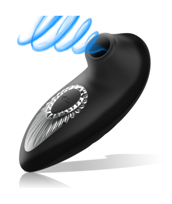 BLACKandSILVER - DRAKE DELUXE SUCKING VIBE SILICONA RECARGABLE NEGRO