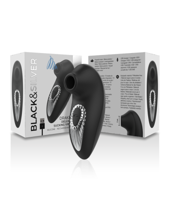BLACKandSILVER - DRAKE DELUXE SUCKING VIBE SILICONA RECARGABLE NEGRO