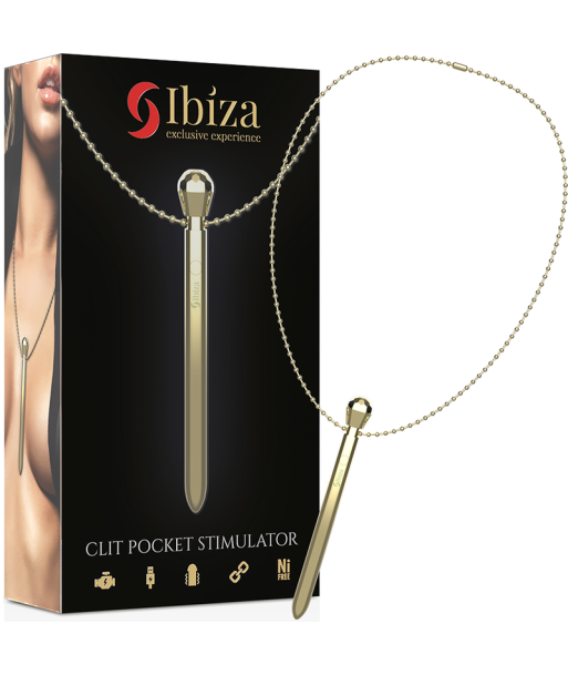 IBIZA - DISCRETO ESTIMULADOR DIAMOND COLLAR RECARGABLE 12 MODOS DE VIBRACIÓN DORADO 12,2 X 1,4 IBIZA - DISCRETO ESTIMULADOR DIAMOND COLLAR RECARGABLE 12 MODOS DE VIBRACIÓN DORADO 12,2 X 1,4