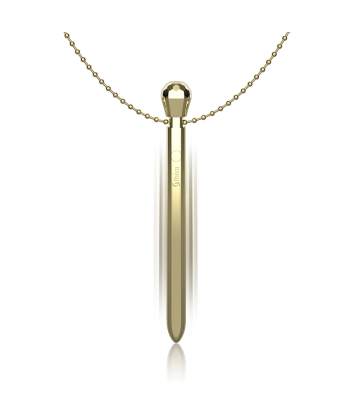 IBIZA - DISCRETO ESTIMULADOR DIAMOND COLLAR RECARGABLE 12 MODOS DE VIBRACIÓN DORADO 12,2 X 1,4
