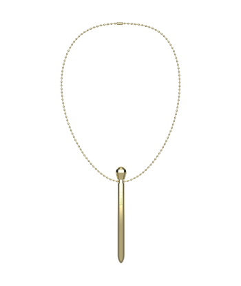 IBIZA - DISCRETO ESTIMULADOR DIAMOND COLLAR RECARGABLE 12 MODOS DE VIBRACIÓN DORADO 12,2 X 1,4