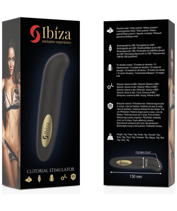 IBIZA - ESTIMULADOR TRAVEL RECARGABLE 10 MODOS DE VIBRACIÓN 13 X 2,9