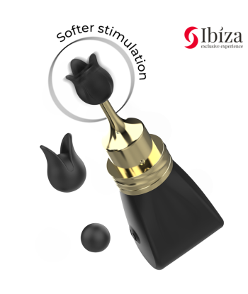 IBIZA - SET ESTIMULADOR CLITORIS LAZO CON 3 CABEZALES