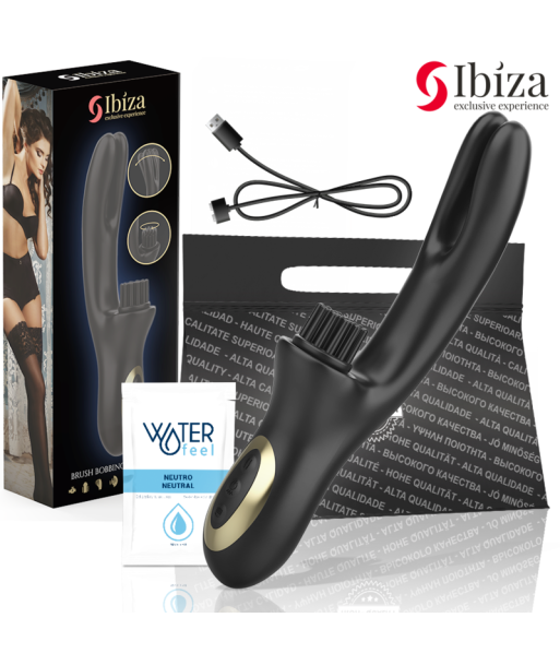 IBIZA - VIBRADOR HI-TECH RABITT BRUSHING MULTI CELDAS CLITORIALES Y DOBLE WAVE