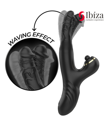 IBIZA - VIBRADOR HI-TECH RABITT CLITORIAL POTENTE Y DOBLE WAVE TWO DRAGONS