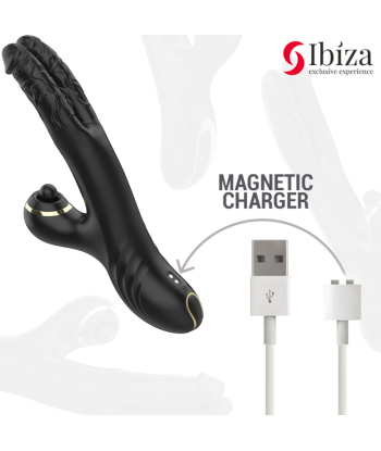 IBIZA - VIBRADOR HI-TECH RABITT CLITORIAL POTENTE Y DOBLE WAVE TWO DRAGONS