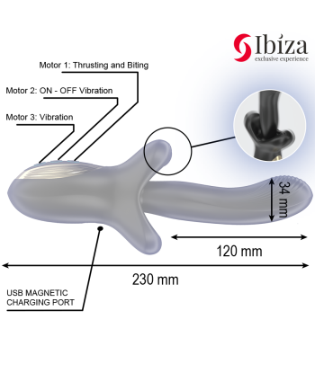 IBIZA - POTENTE VIBRADOR EFECTO THRUSTING Y BITING