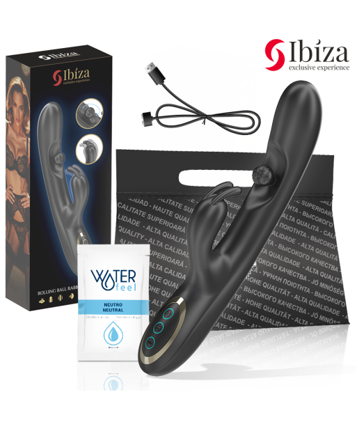 IBIZA - POTENTE VIBRADOR RABBIT CON PERLA ROLLING MASAJEADORA
