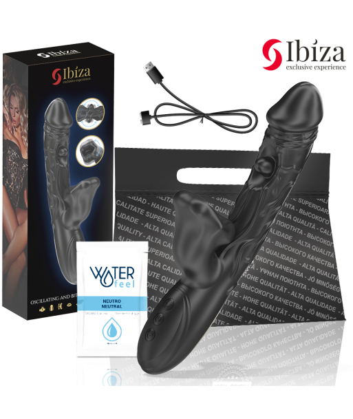 IBIZA - VIBRADOR Y ESTIMULADOR DE CLÍTORIS CON EFECTO MORDEDOR Y ROTACIÓN
