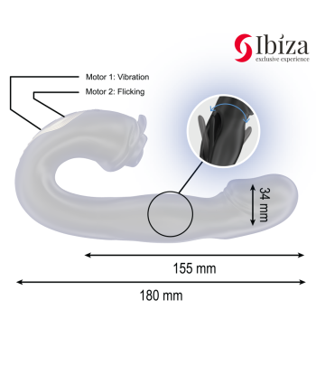 IBIZA - ROSE VIBRADOR EFECTO OSCILANTE Y ESTIMULADOR CLÍTORIS