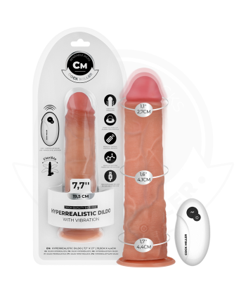 COCK MILLER - DILDO HIPERREALÍSTICO VIBRACIÓN CON CONTROL REMOTO 19,5 CM