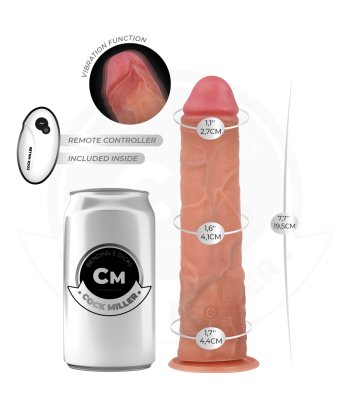 COCK MILLER - DILDO HIPERREALÍSTICO VIBRACIÓN CON CONTROL REMOTO 19,5 CM