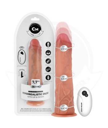 COCK MILLER - DILDO HIPERREALÍSTICO CON VENTOSA Y THRUSTING CON CONTROL REMOTO 19,5 CM