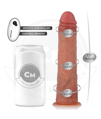 COCK MILLER - DILDO HIPERREALÍSTICO CON VENTOSA Y THRUSTING CON CONTROL REMOTO 19,5 CM