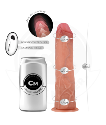 COCK MILLER - DILDO HIPERREALÍSTICO CON VENTOSA Y THRUSTING CON CONTROL REMOTO 19,5 CM