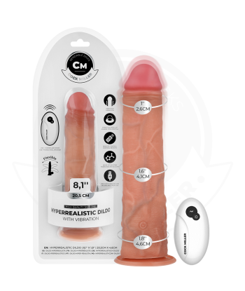 COCK MILLER - DILDO HIPERREALÍSTICO VIBRACIÓN CON CONTROL REMOTO 20,5 CM
